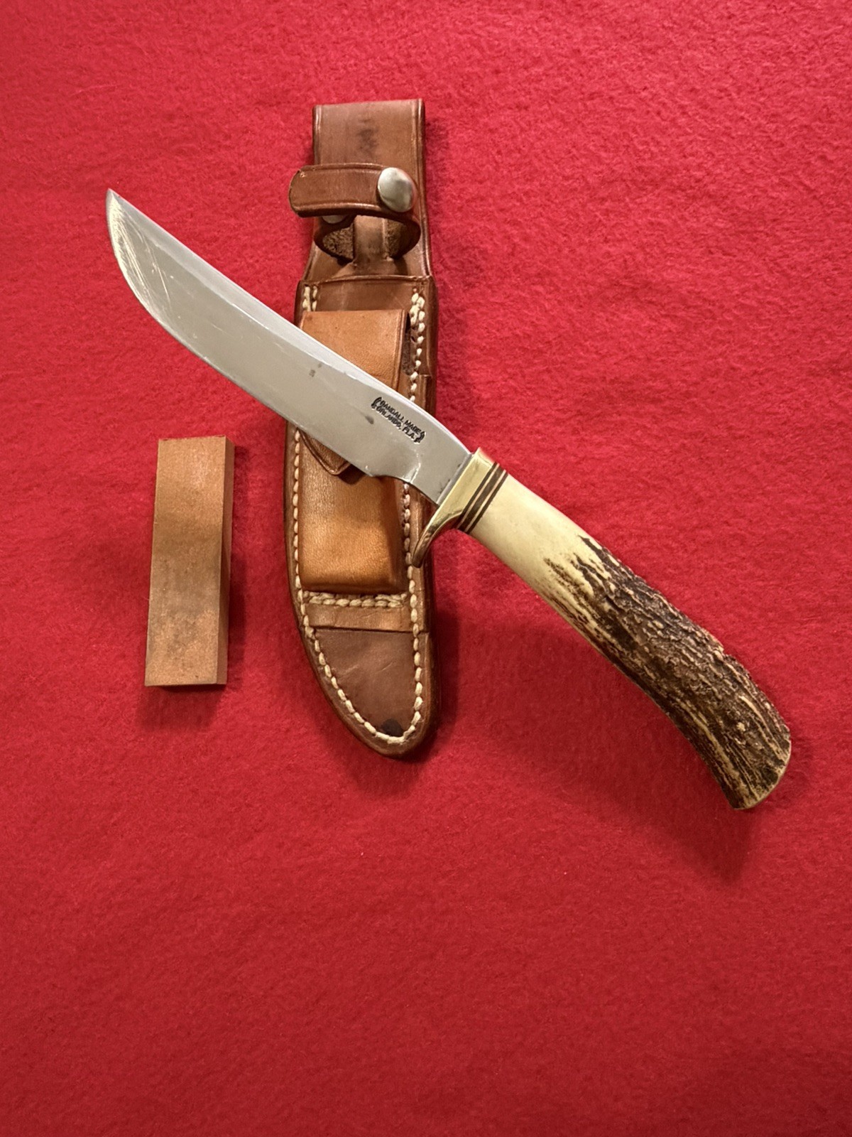 Vintage 1991-1994 Randall Made Hunting Knife W/Stag Handle Model 7  W/5