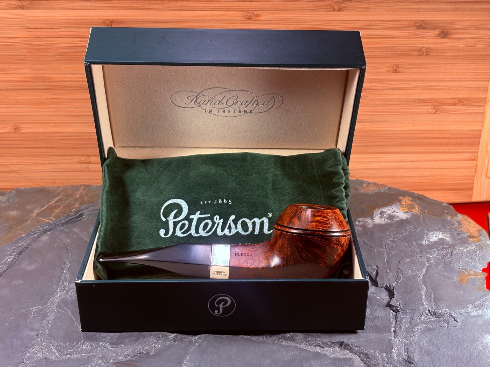 Peterson Sherlock Holmes Hudson XL21 Sterling Silver Bent Bulldog 2017 w/ Box