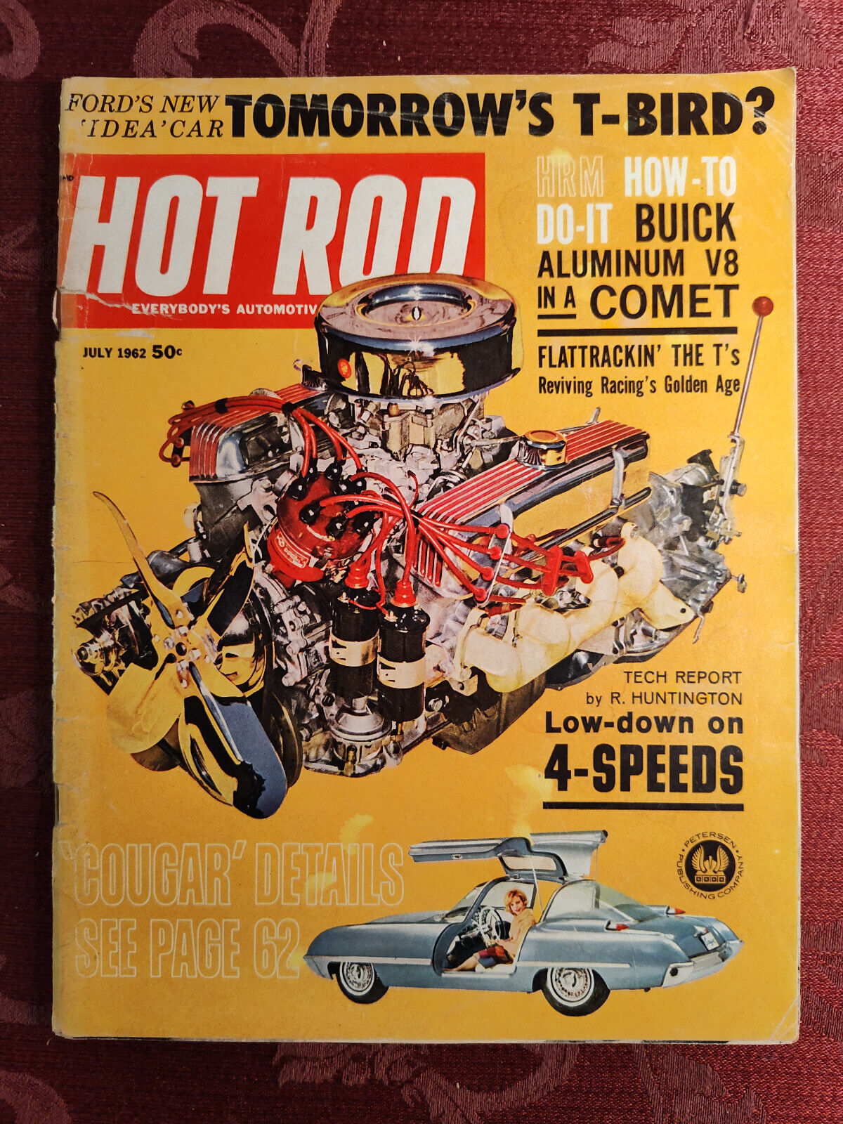 Rare HOT ROD Car Magazine July 1962 Ford Cougar 406 Dragsters