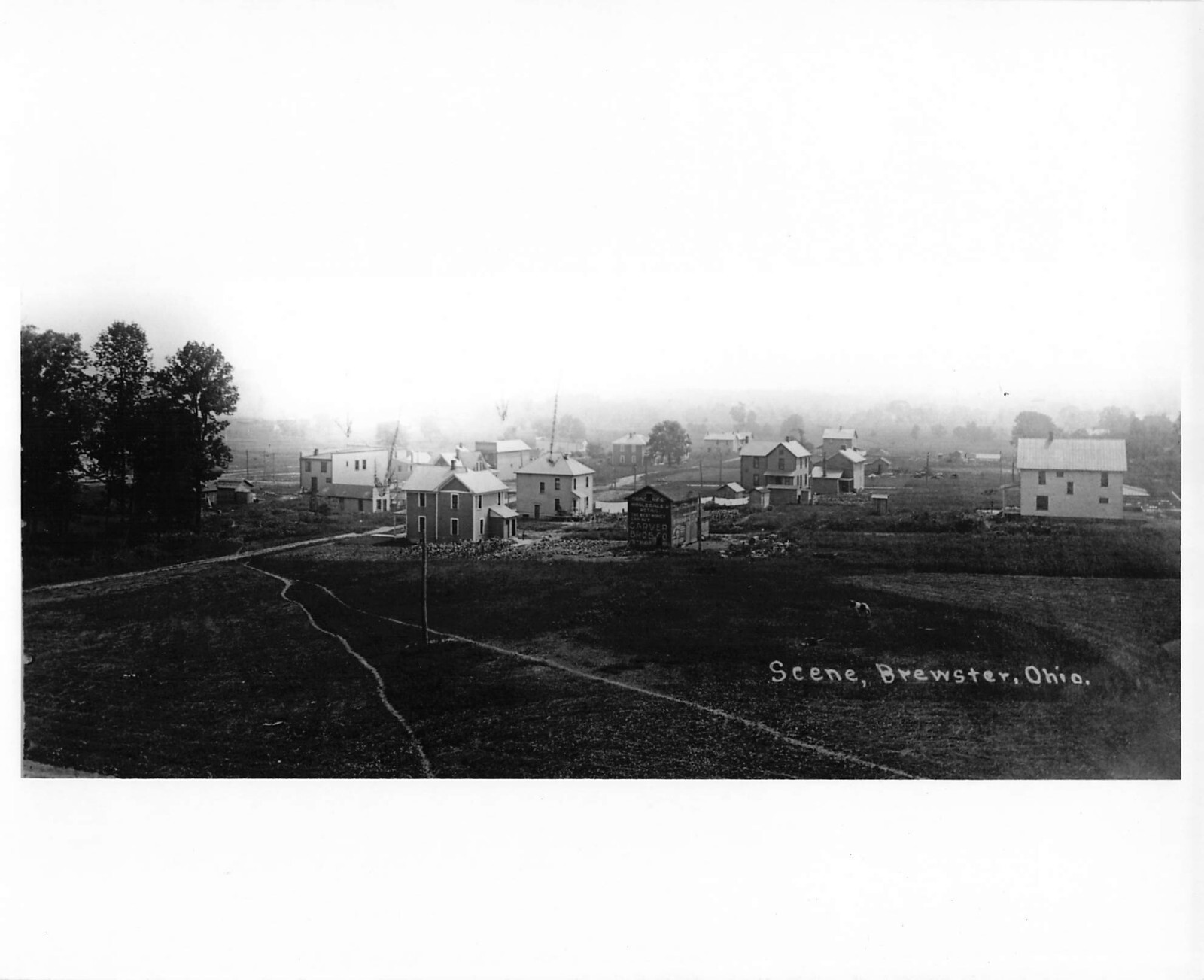 Vintage Photo Village Of Brewster OH Early 1900s Shops Homes