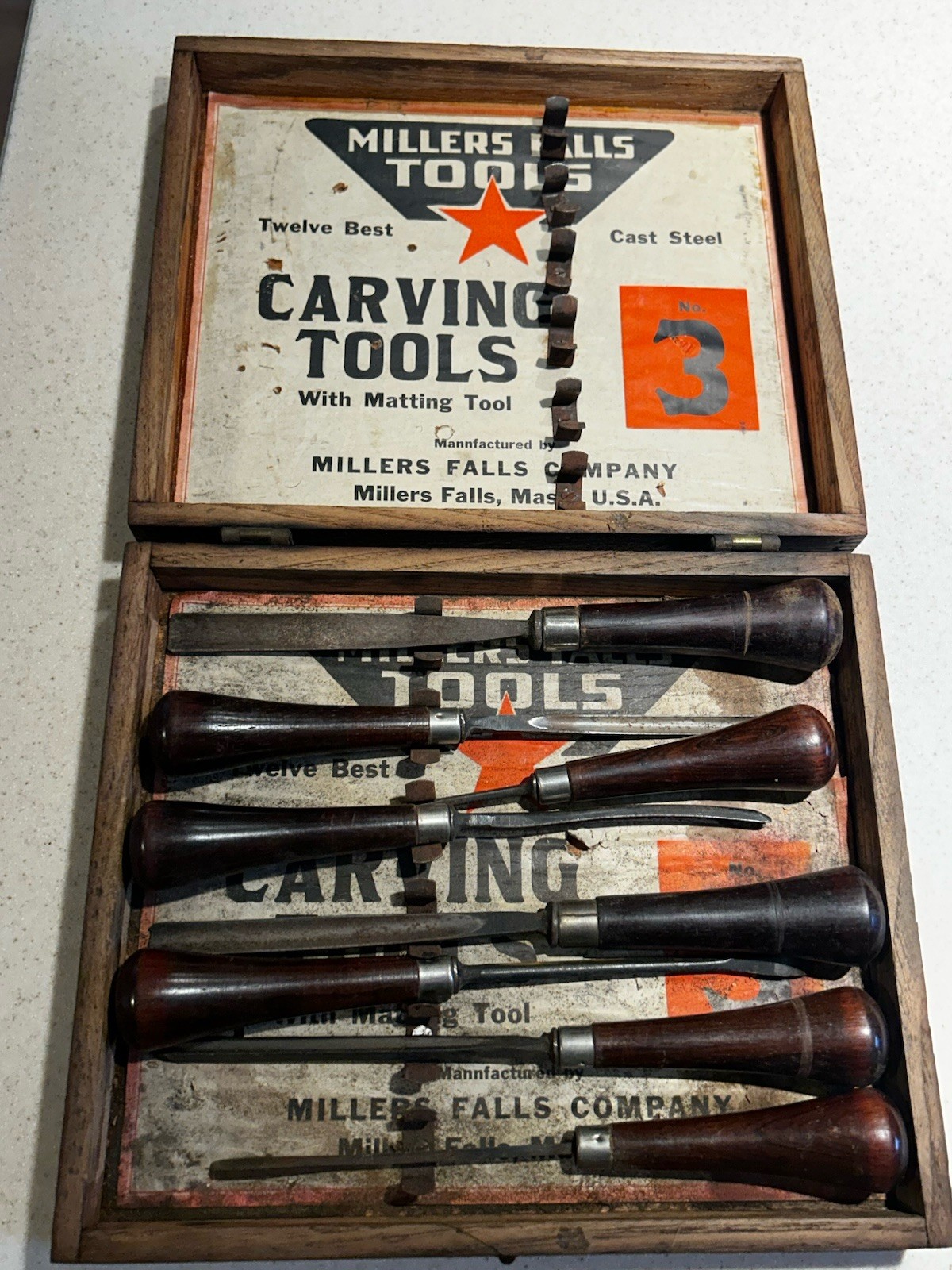 Antique Millers Falls Tools Carving Tools Set #3 From 1917?