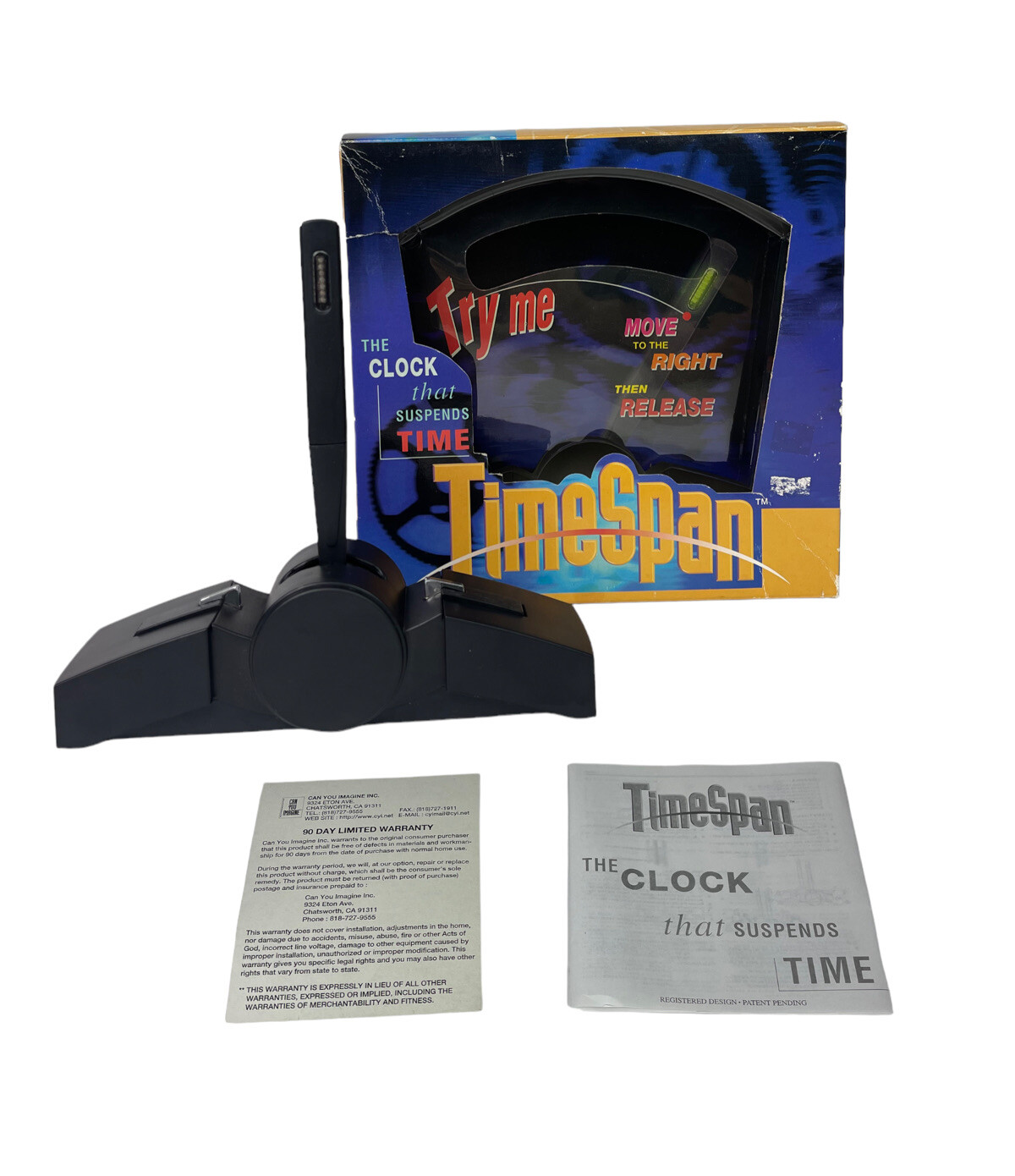Vintage NOS 1995 TimeSpan The Clock That Suspend Time PULL  & RELEASE SEE TIME