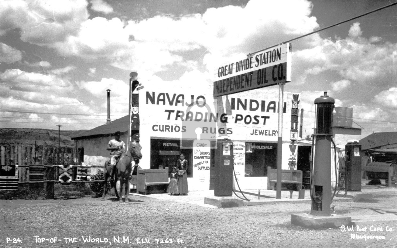 Navajo Indian Trading Post Gas Station Top Of The World New Mexico NM - Reprint
