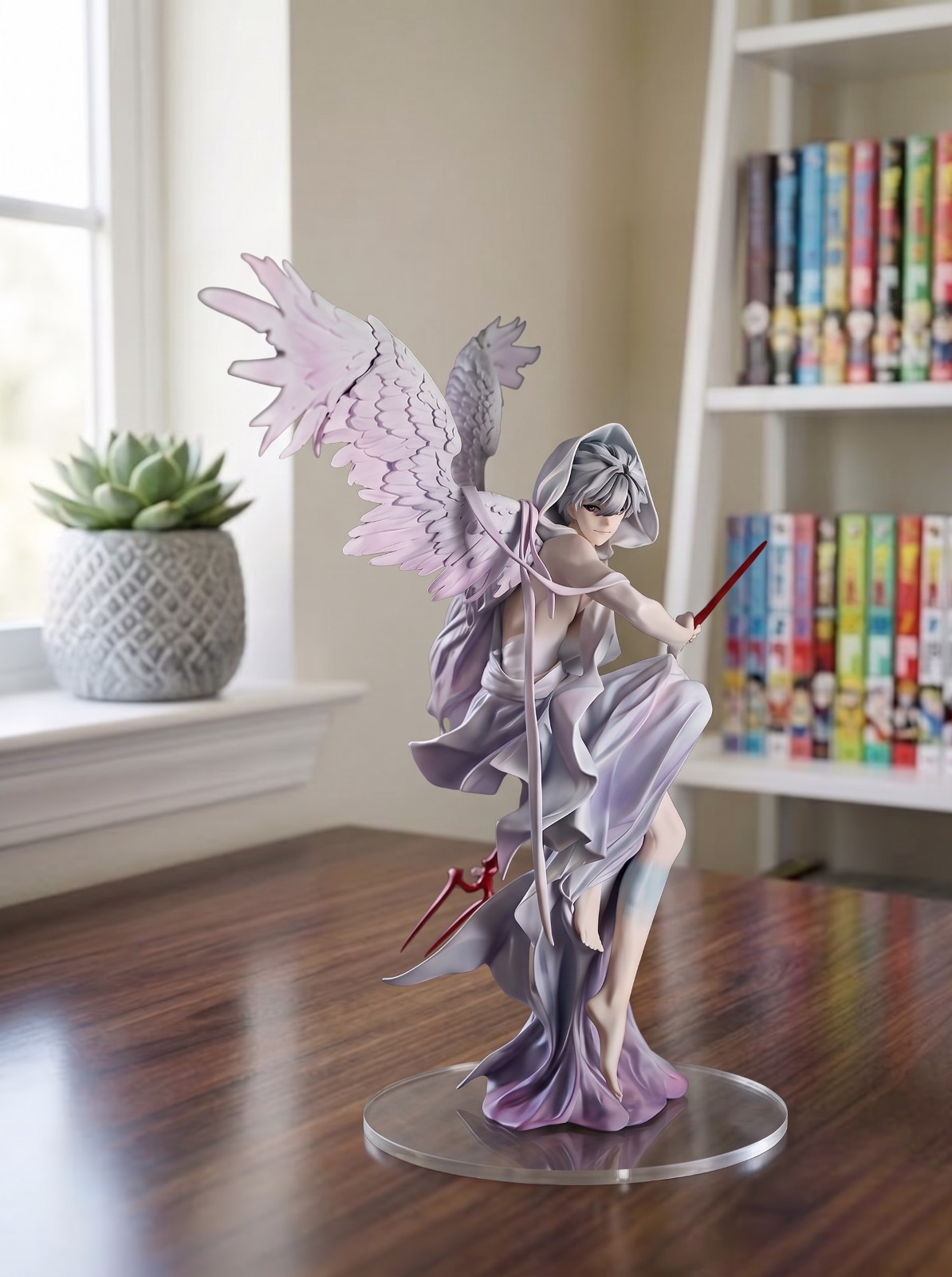 Neon Genesis Evangelion Kaworu Nagisa Angel Wing Figure Spear of Longinus Statue