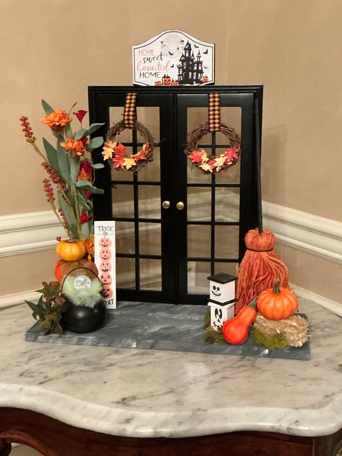 OOAK Halloween Door Accessory for Byers Choice - Awesome