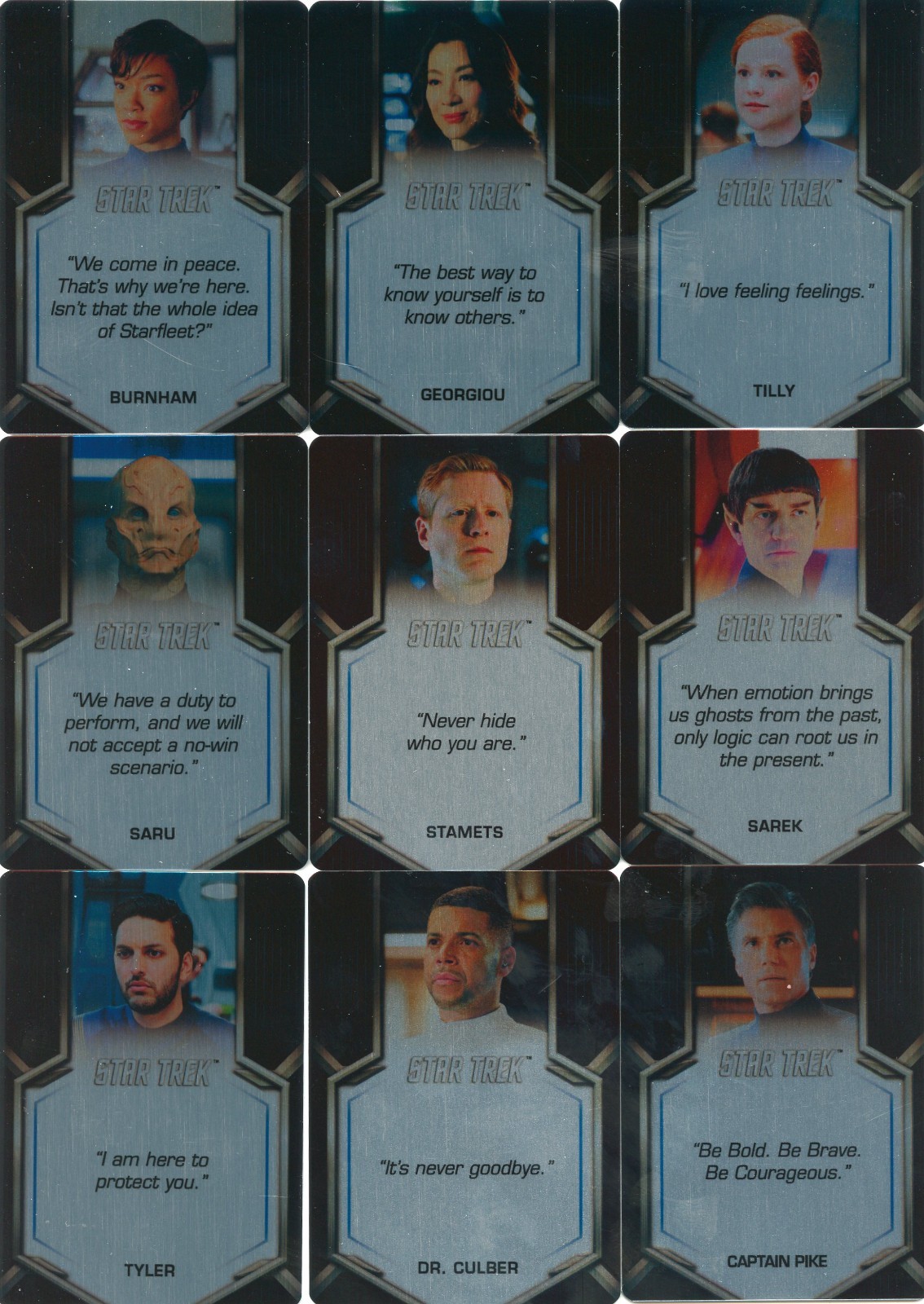 RARE LE Star Trek Discovery S2 complete 9 card Expressions of Heroism Chase set