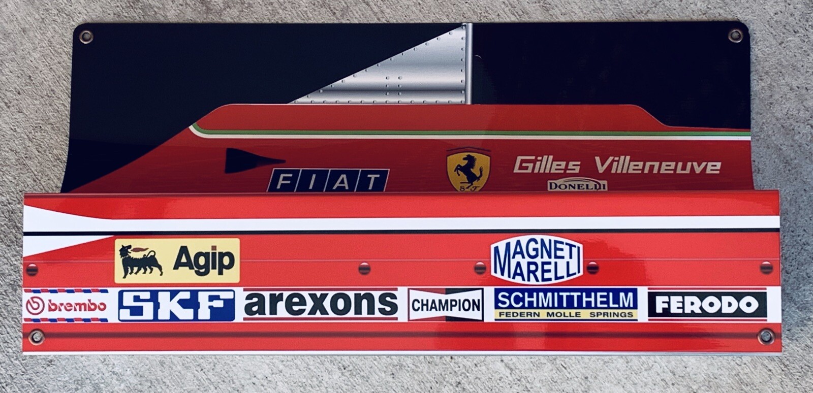 WOW Gilles Villeneuve FORMULA 1 F1 Race Car Style Sign