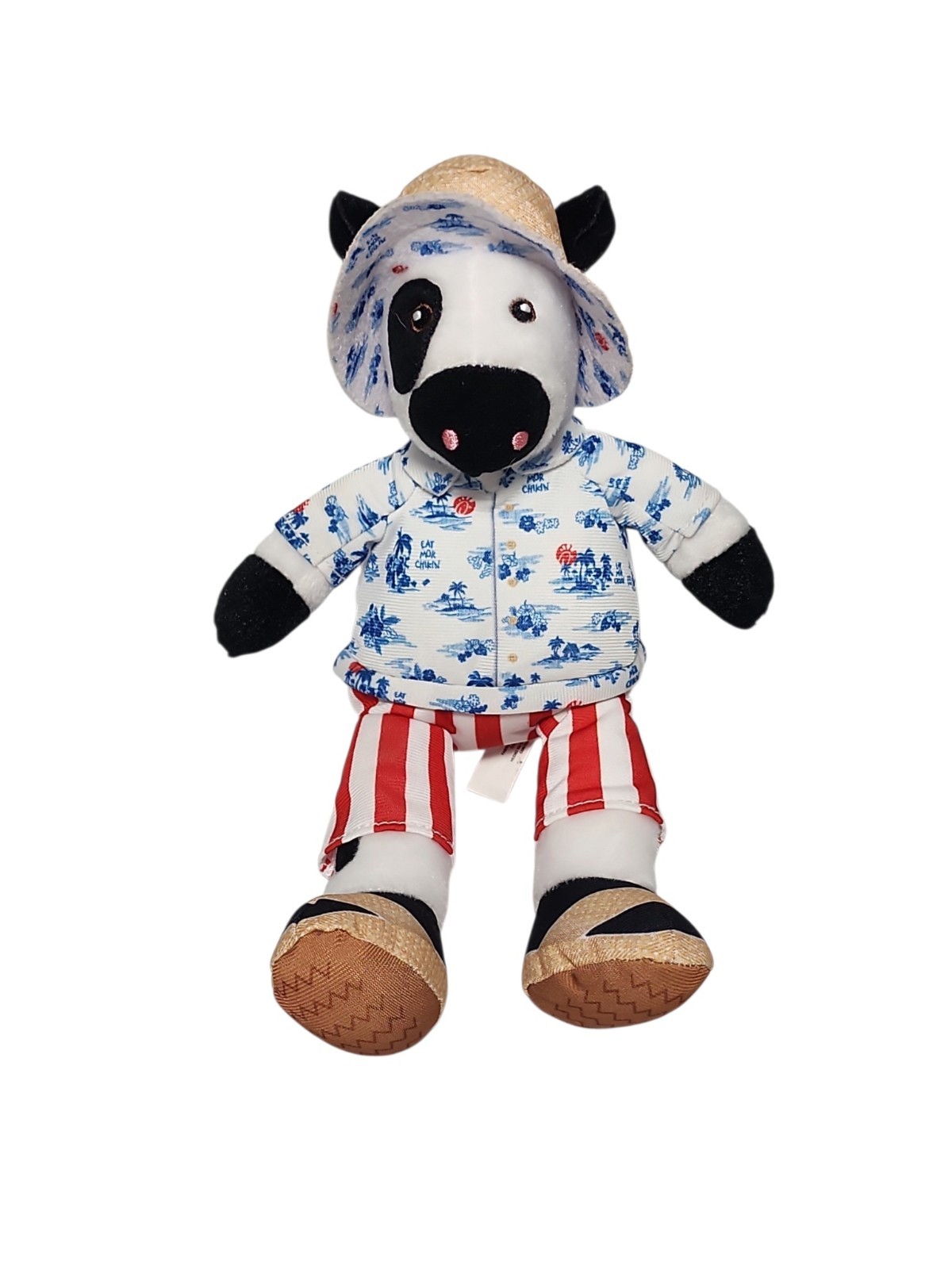 Chick-fil-A Summer 2025 Plush Cow Doll Toy Blue Tropical Island Shirt Cabana 9