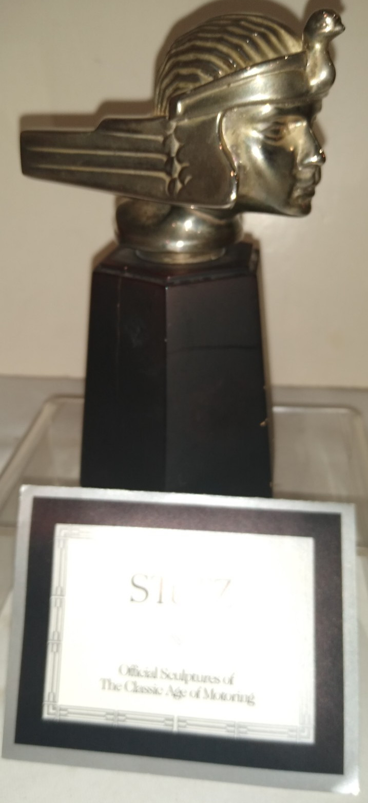 1987 FRANKLIN MINT 1926-35 STUTZ CAR MASCOT SCULPTURE HOOD ORNAMENT LIMITED