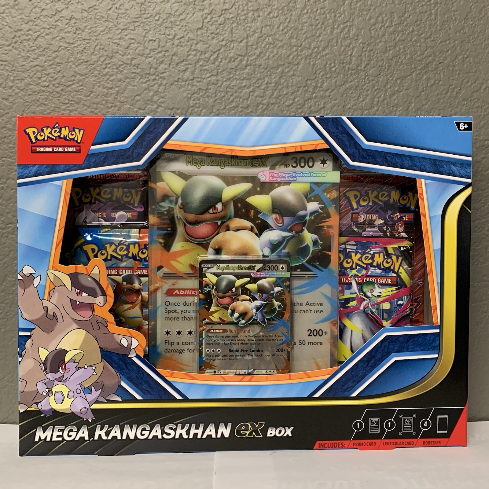 Pokemon Mega Kangaskhan Ex Collection Promo + 4 Packs Destined Rivals Boosters