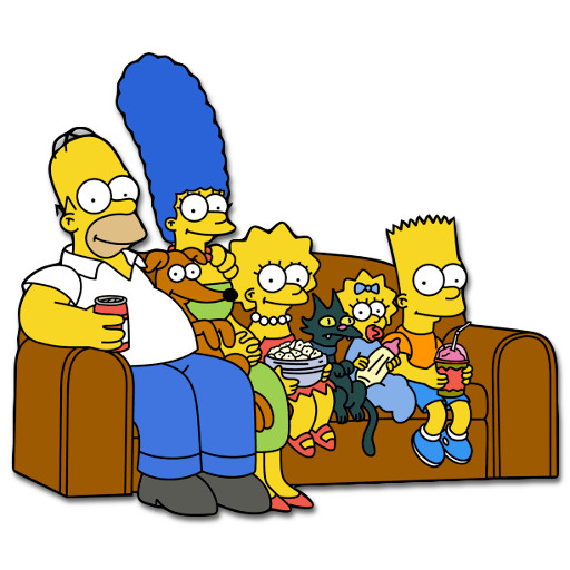 The Simpsons couch sticker window laptop bumper vinyl decal