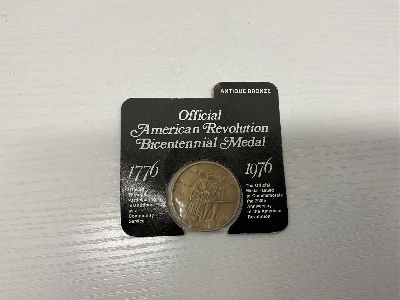 1776-1976 Official American Revolution Bicentennial Medal MASSACHUSETTS