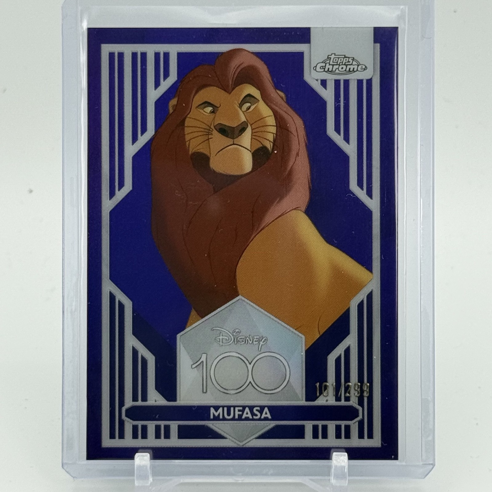 Mufasa - 2023 Topps Chrome Disney 100 Purple Refractor #99 101/299 The Lion King