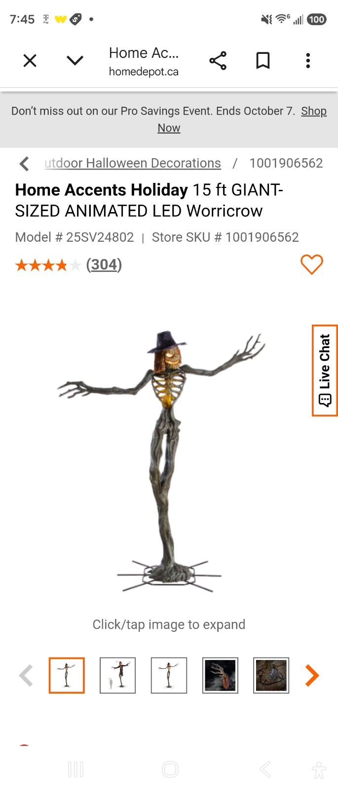 Worricrow 15 ft Halloween Animatronic from Home Depot