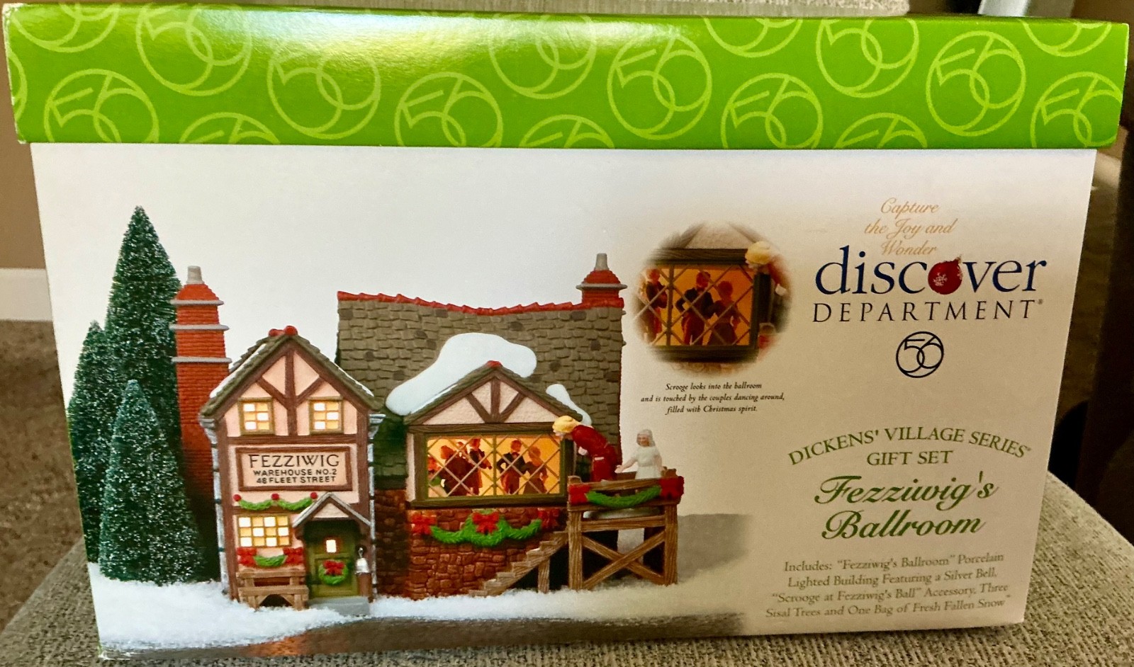 Department 56 FEZZIWIG’S BALLROOM Dickens’ Village 58470 6 Piece Gift Set NIB
