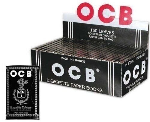OCB Ungummed Single Wide Cigarette Rolling Papers - 24 Booklets