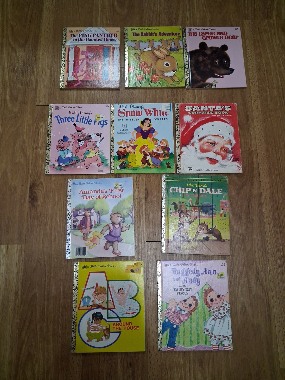 Walt Disney Little Golden Books 1995 Vintage Lot of 10, Made in USA Golden Press