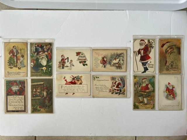 ANTIQUE LOT EARLY 1900'S SANTA POSTCARDS CHRISTMAS XMAS HOLIDAY 22 CARDS