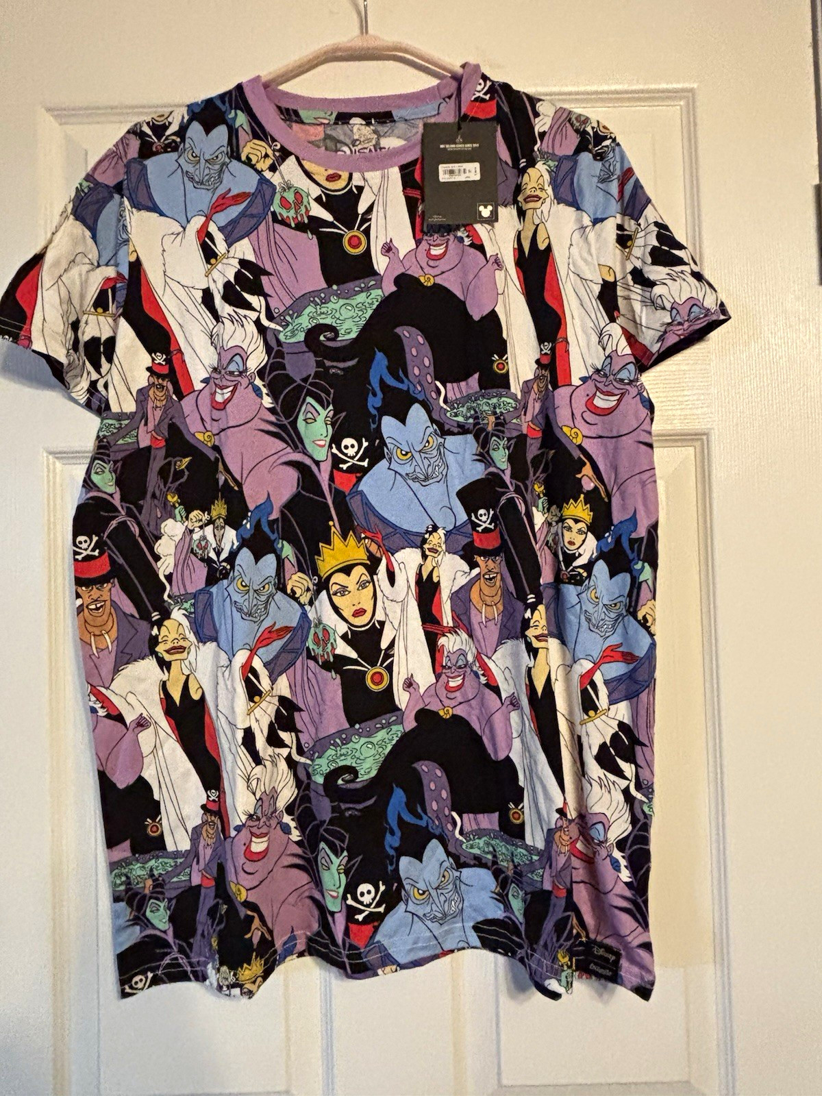 Cakeworthy Disney Villains All-Over Print Graphic T-Shirt Adult Unisex XL