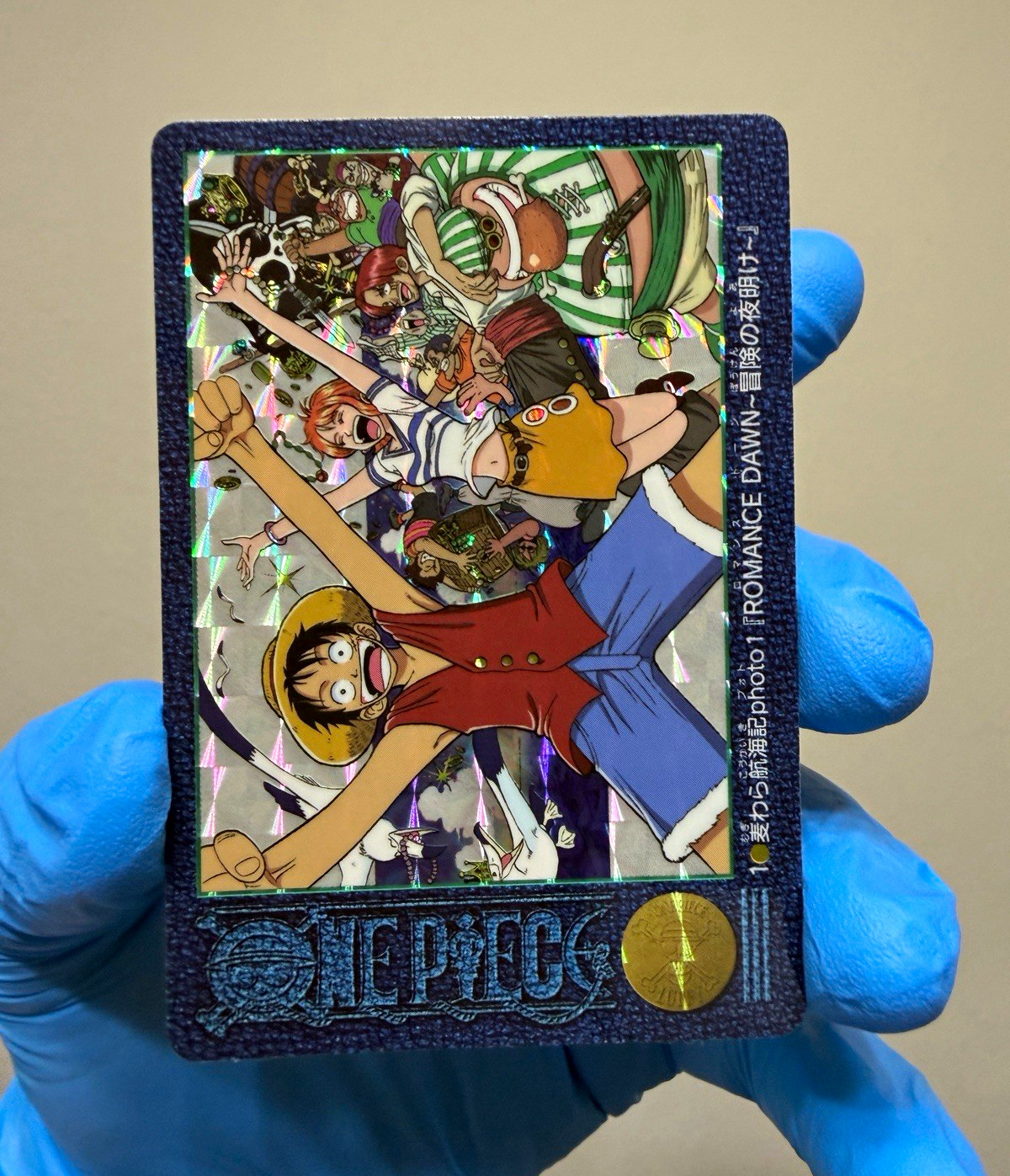 Bandai One Piece Visual Adventure Card #1 ROMANCE DAWN Holo Japanese 2000