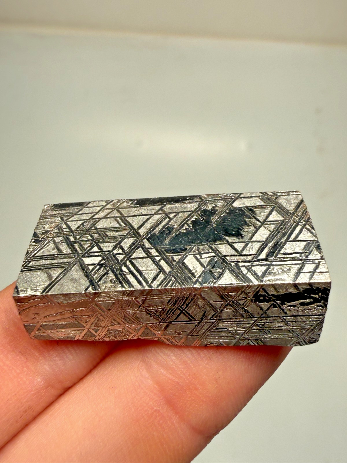 LOW PRICE BEAUTIFUL BLOCK CUT MUONIONALUSTA SWEDISH IRON METEORITE 24.2 GMS