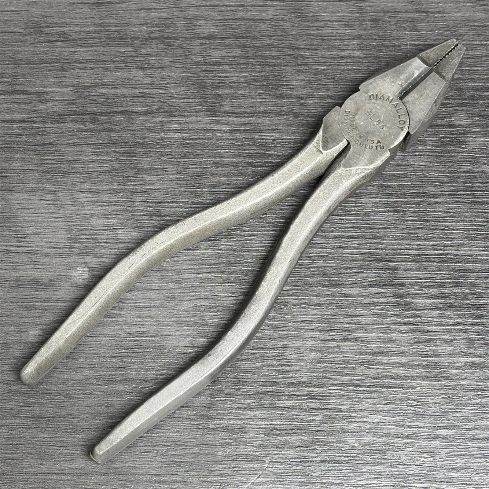 Vintage Diamalloy SL-55, 6.5”  Lineman Pliers, Diamond Duluth U.S.A