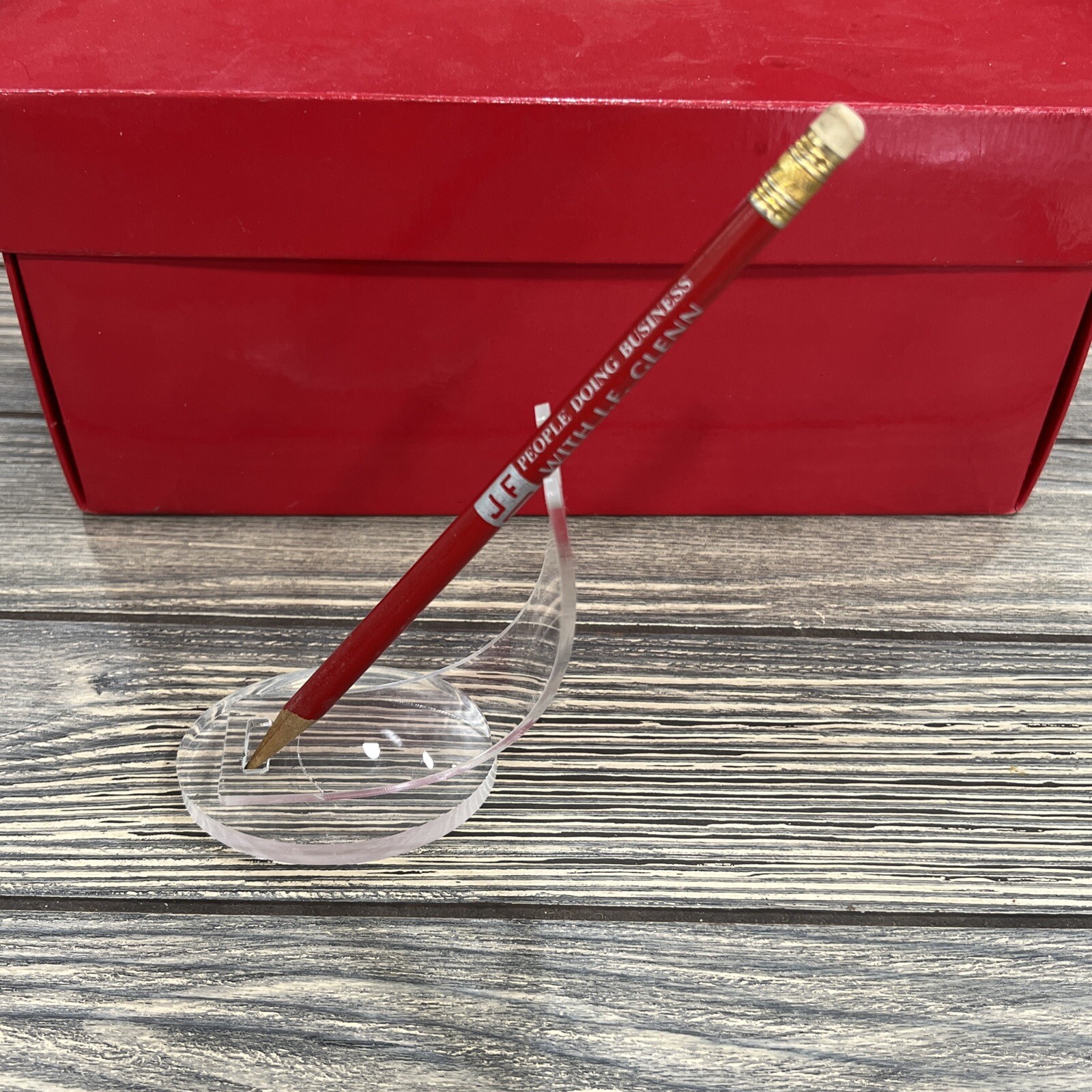Vintage Sharpened Pencil JFG JF Glenn Red
