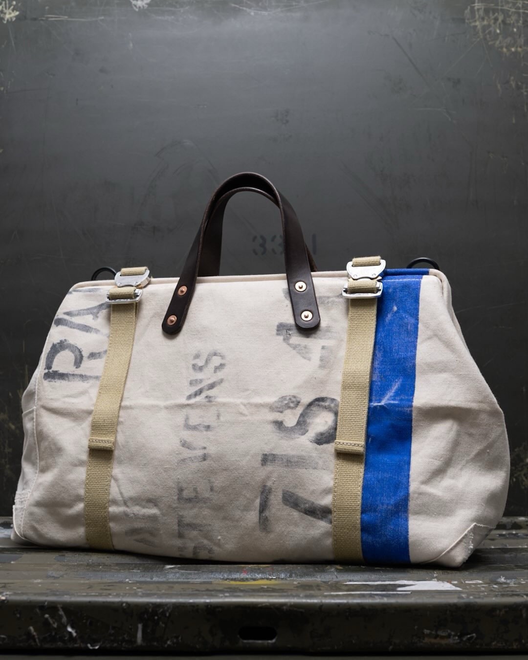 1940s Royal Air Force Canvas Duffle Bag - Custom Military Tote Carry Bag Vintage