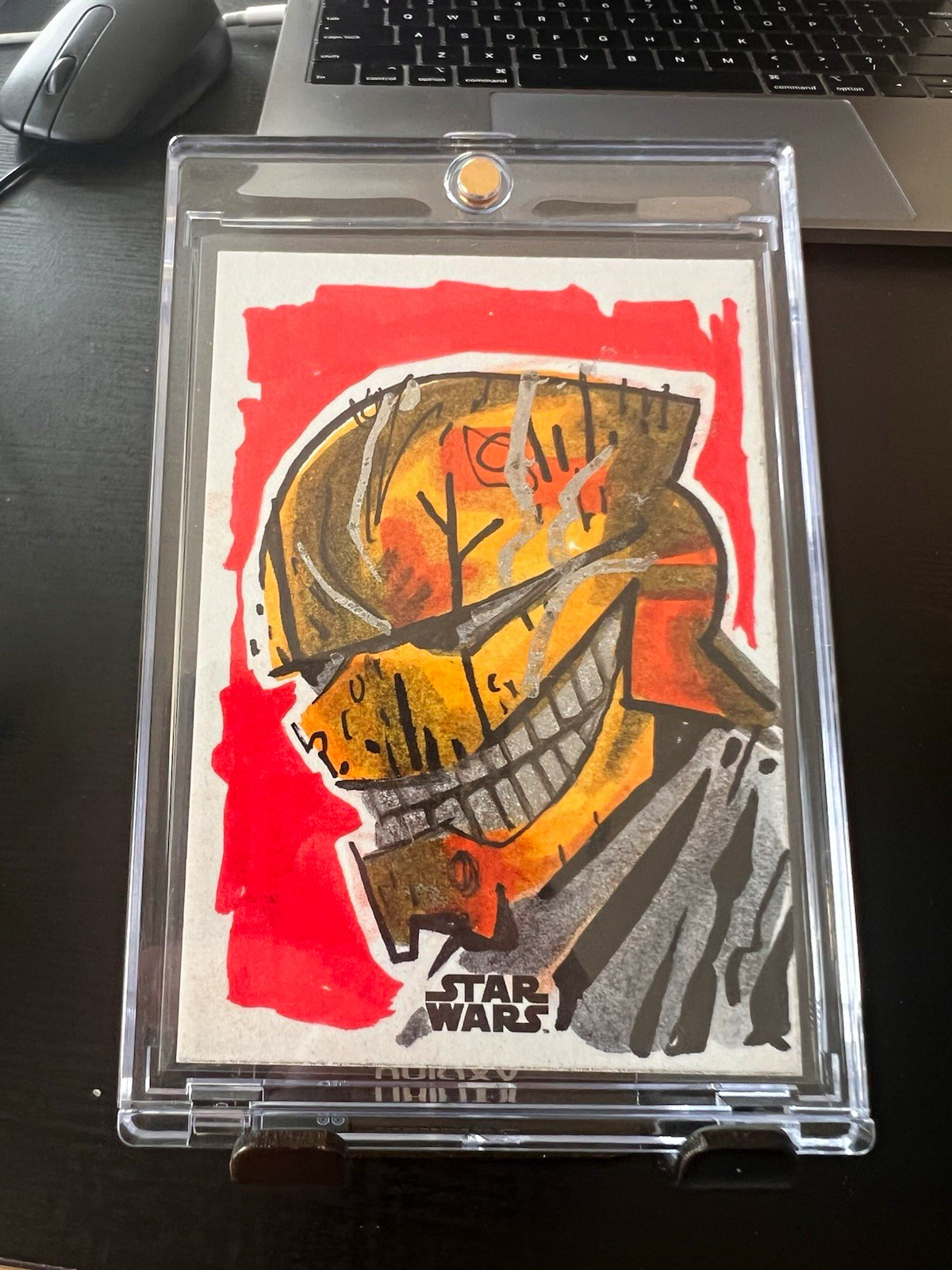 2025 Topps Chrome Star Wars The Stranger Qimir Sketch Card 1/1 Signed Joey Mason