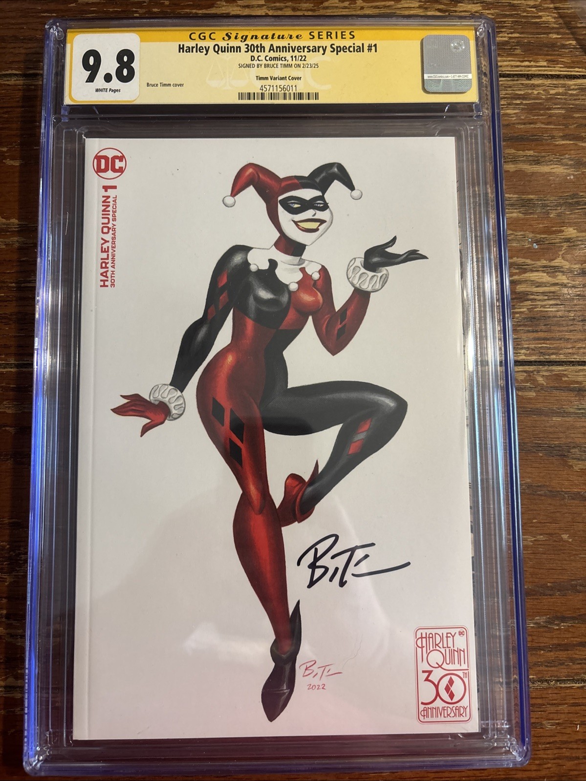 Harley Quinn 30th #1 Bruce Timm Variant Signed  CGC 9.8 By Bruce Timm
