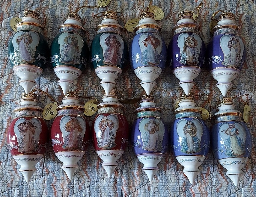 Lot of 12 Bradford Exchange Symphony of Angels Ornament 1998