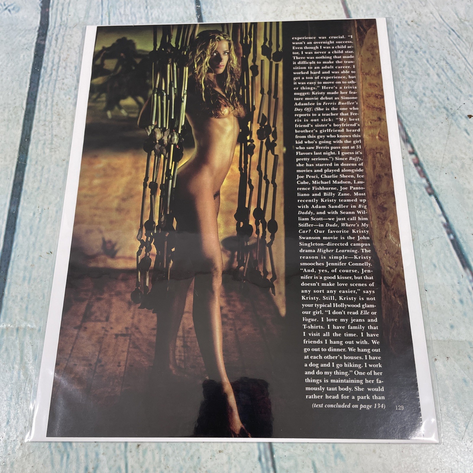 2002 Sexy Kristy Swanson Legs Hot Body Vtg Print Ad/Poster Pinup Magazine Page