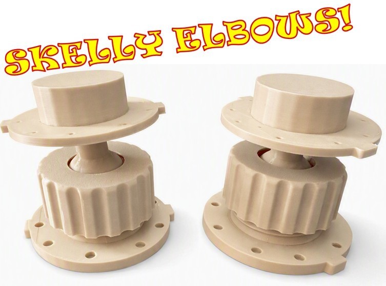 Set of 2 Posable Articulating Elbow Joints For 12 foot Skeleton Skelly Halloween