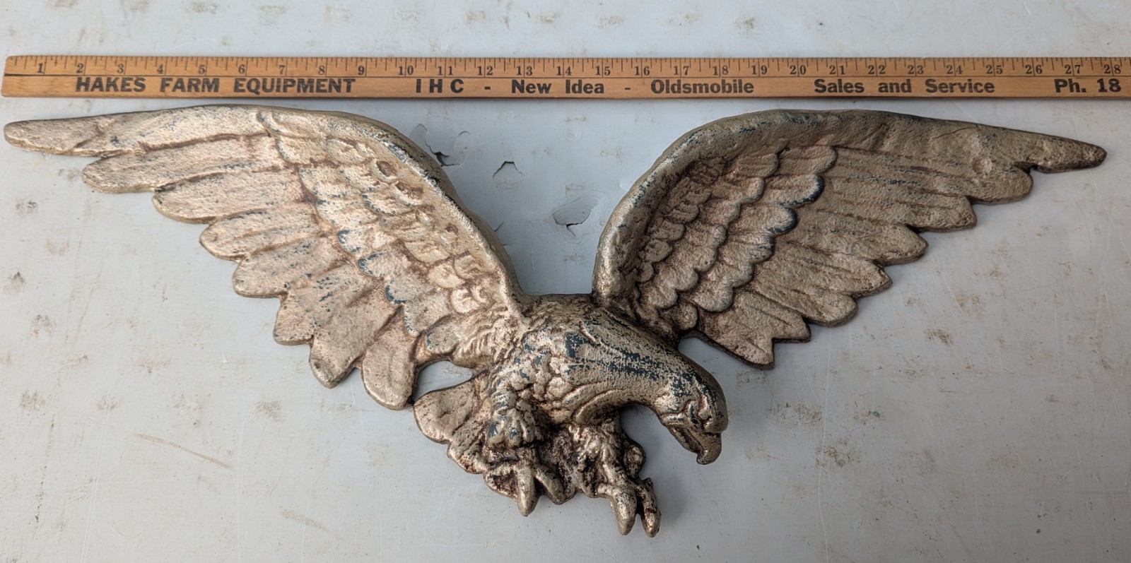Beautiful Antique Cast Iron American Eagle Large 27