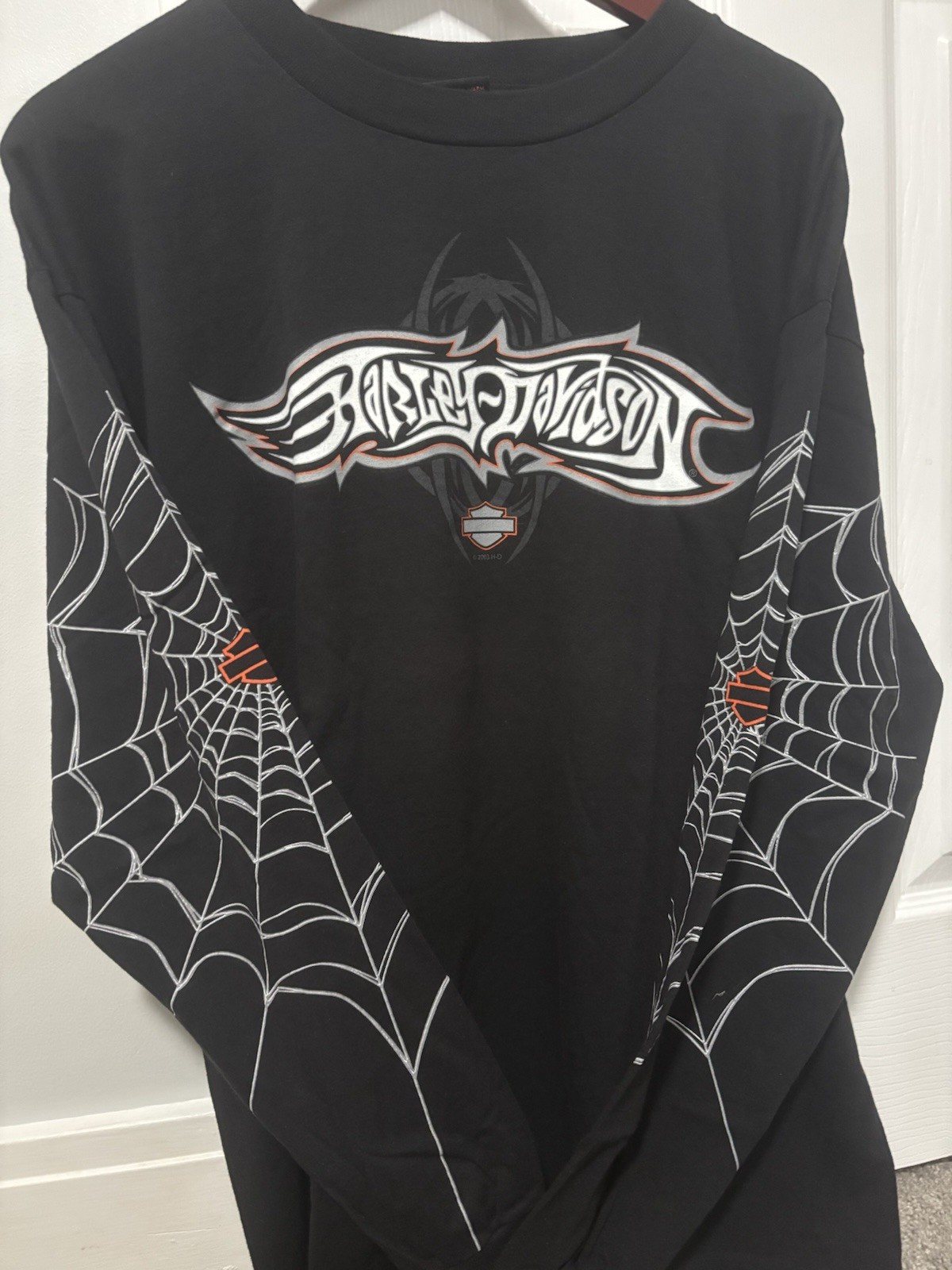 Vintage 2003 Harley Davidson Long Sleeve Men’s Spider Web XL shirt