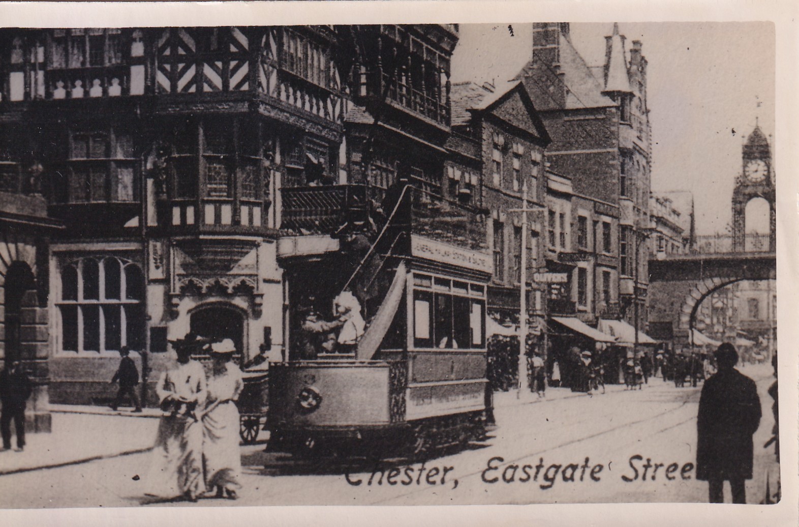 Chester Corporation Tramways Eastgate Street Vintage Original Photo