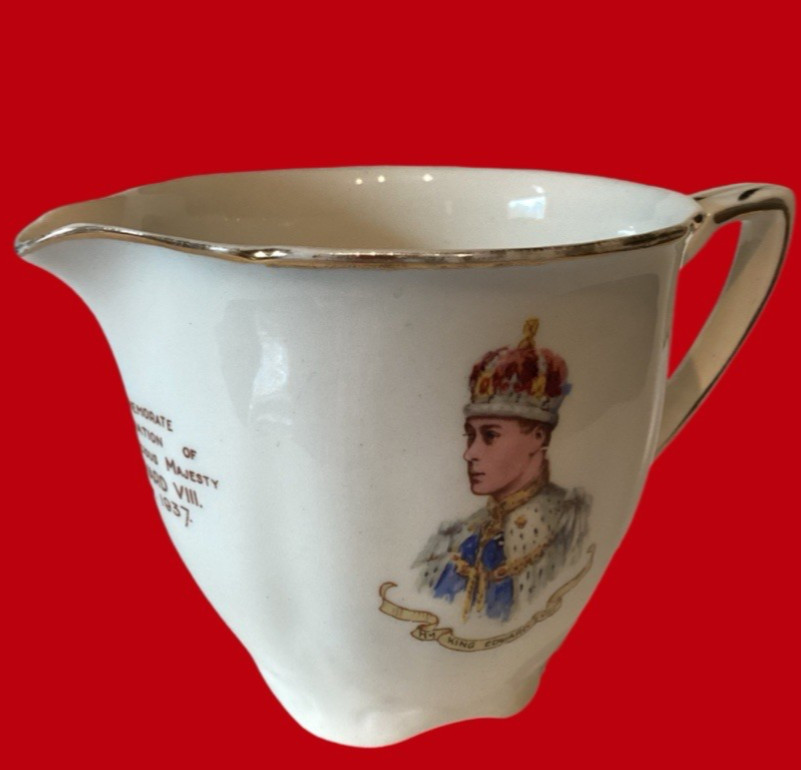 King Edward VIII Coronation Creamer England 1937 Entirely British Production