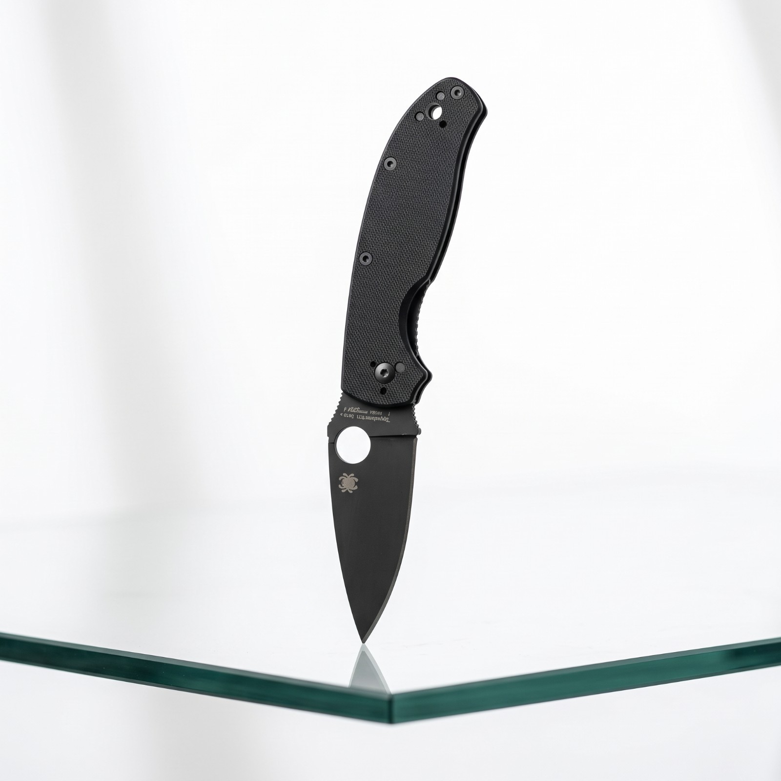 Spyderco C122GBBKPS Tenacious Pocket Knife Black Blade Combo Edge G-10 Grip