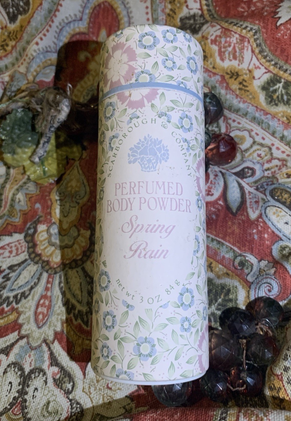 Spring Rain Scarborough & Company Perfumed Body Powder 3 Oz Rare Vintage Rare