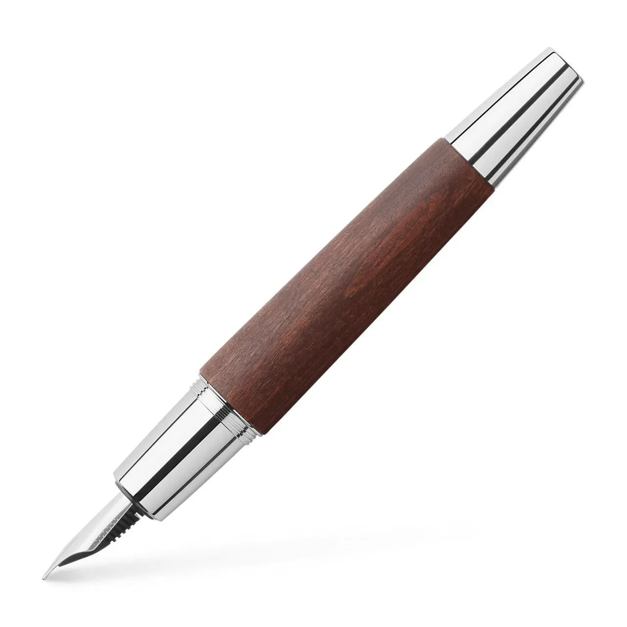 Faber-Castell e-motion wood fountain pen F, dark brown 148211