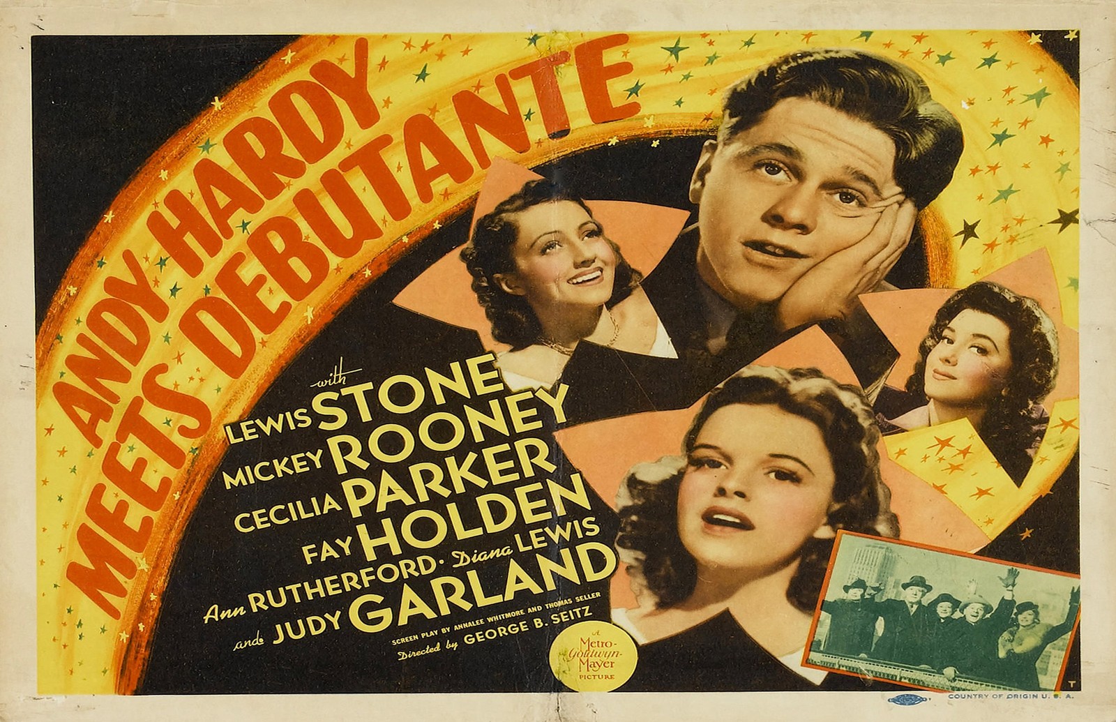 Andy Hardy Meets Debutante 1940 Vintage Movie Poster Print Wall Art Home Decor