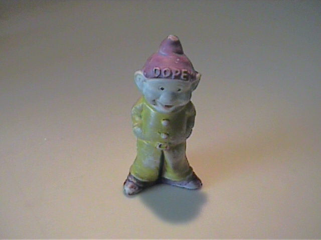 VINTAGE MINIATURE BISQUE DOPEY - WALT DISNEY PRODUCTIONS