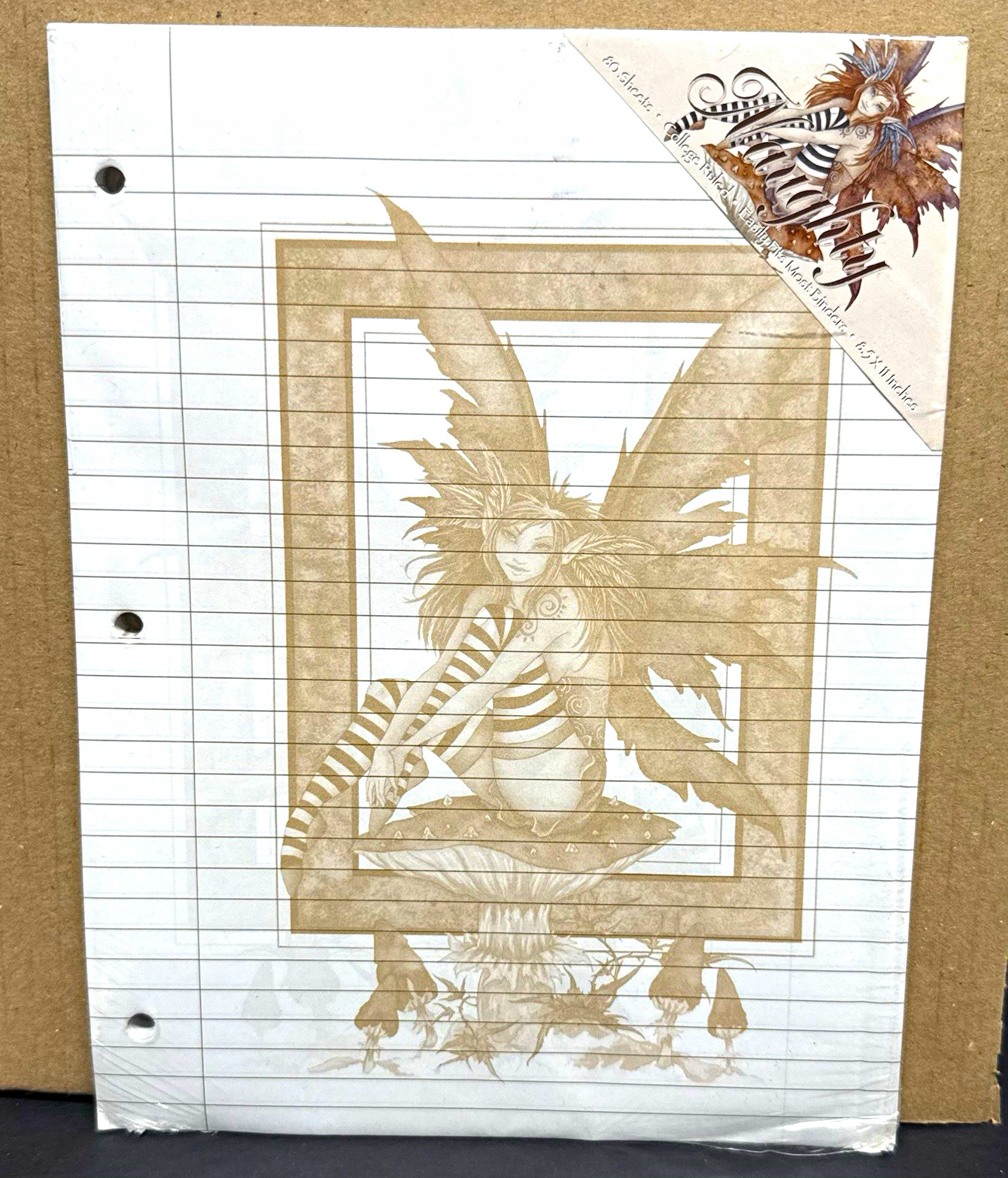 Vintage Y2K Naughty FAIRY by Amy Brown 3 Ring Binder Paper , 80 Sheets