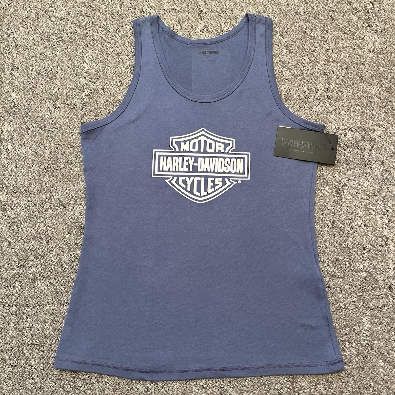 NWT Genuine Harley Davidson 96649-22VW Women's XL Tank Top Blue Bar & Shield