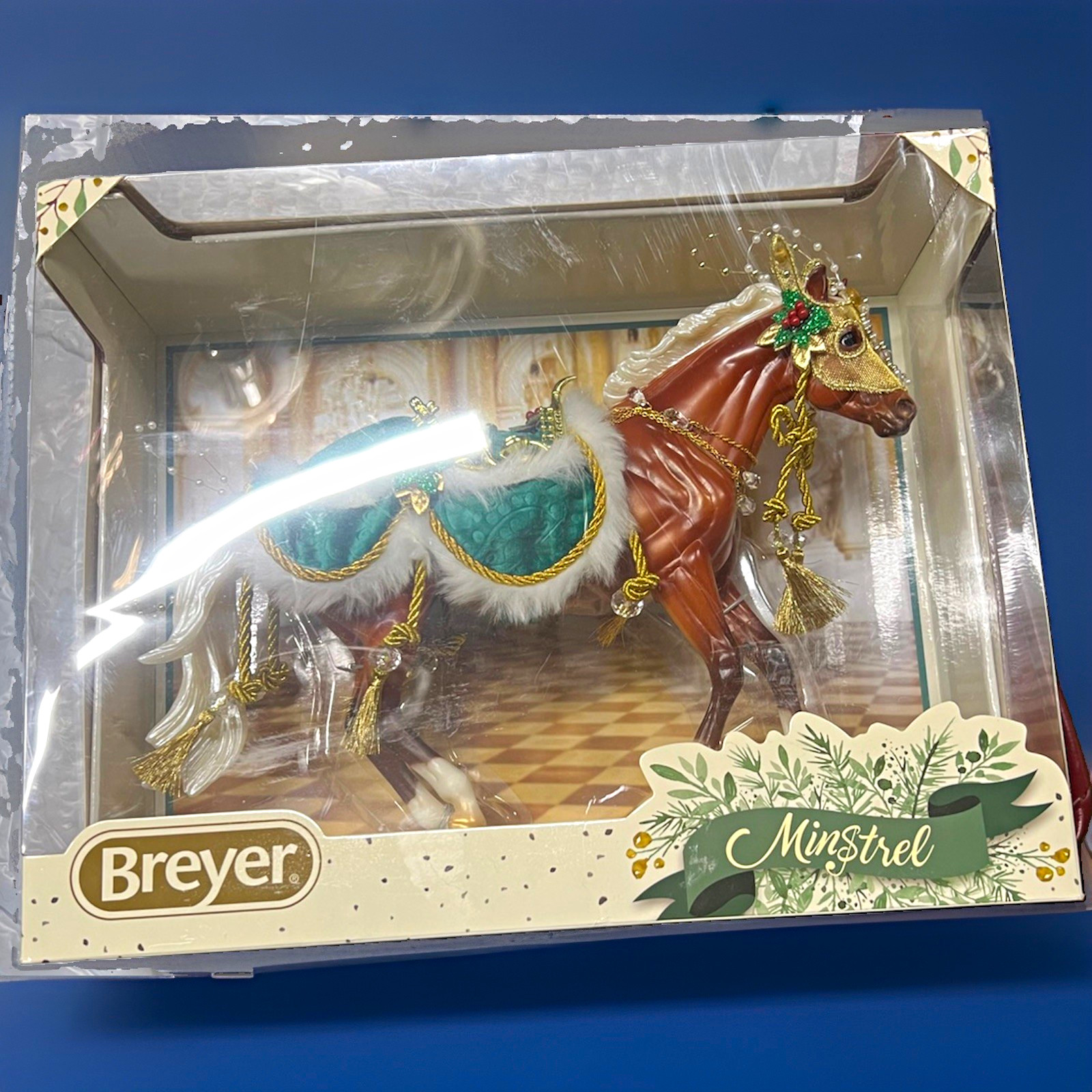 Breyer Minstrel Holiday Horse Figurine, Plastic Model, Boxed