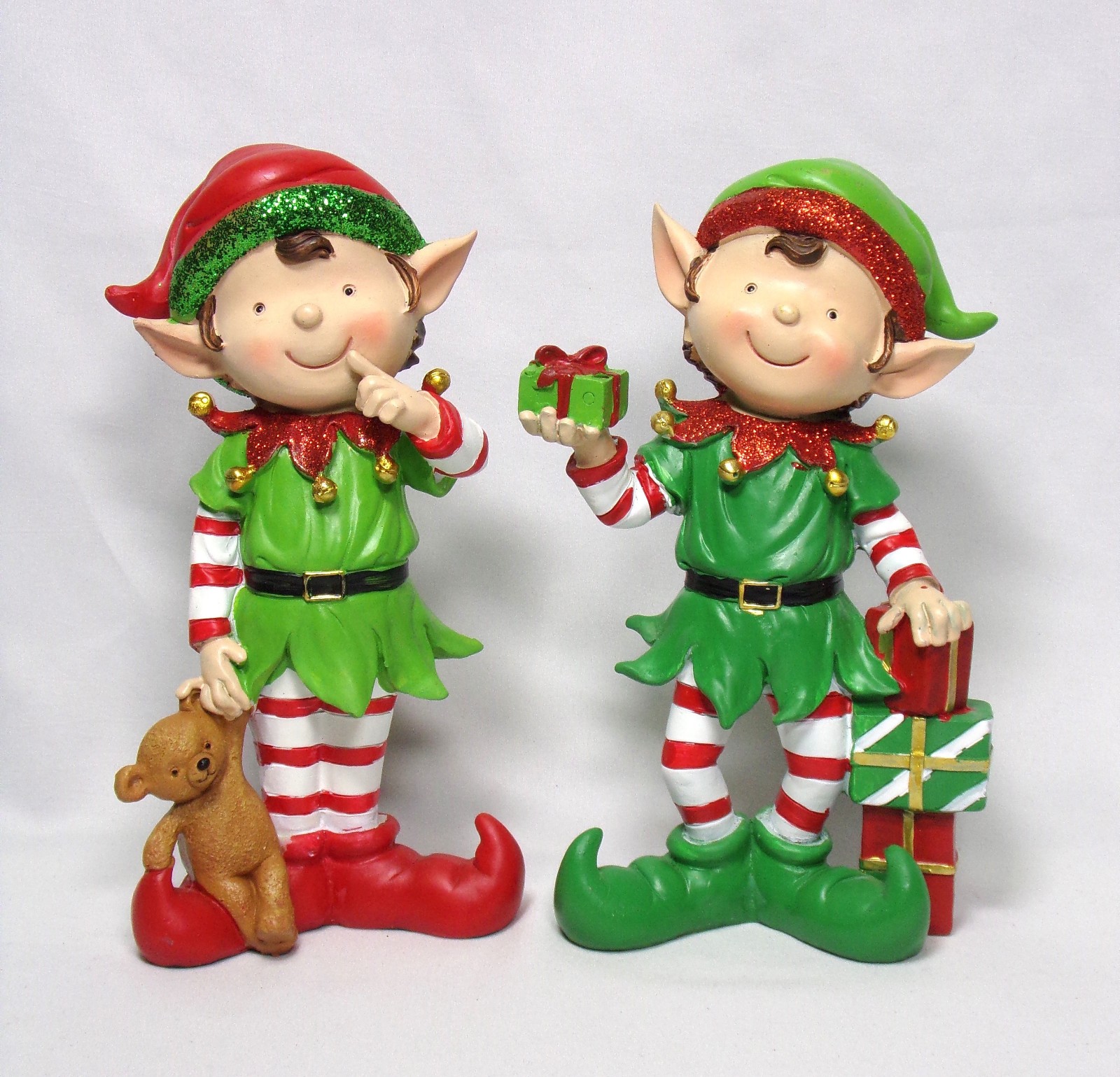 GERSON SET OF 2 RESIN HAND PAINTED 8.27