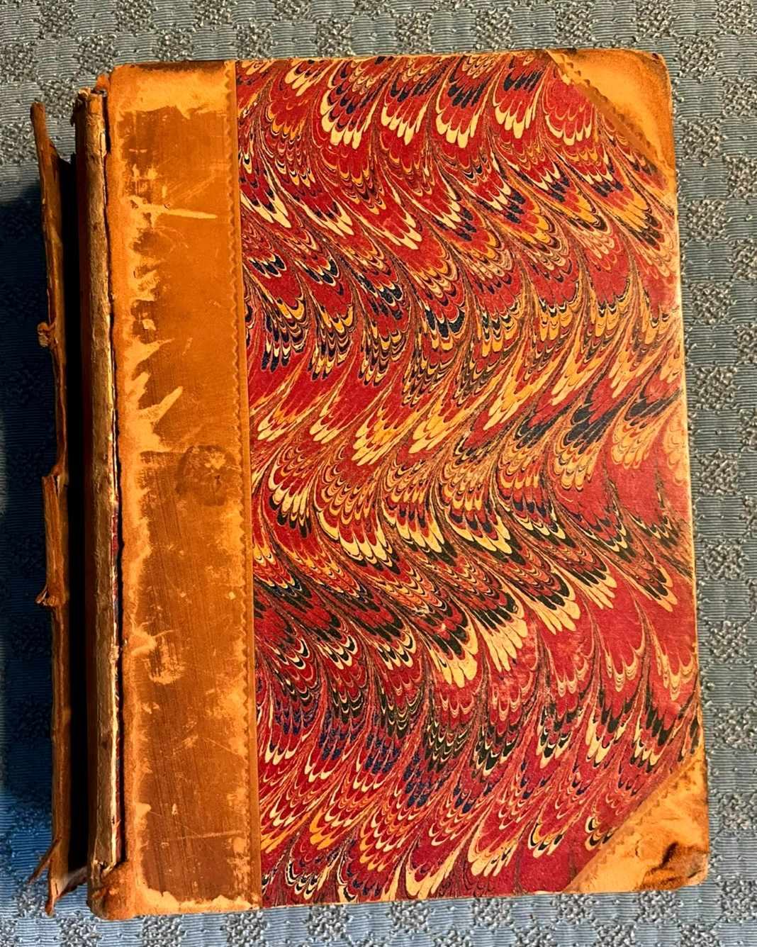 Antique book 1875 THE PROFESSOR CHARLOTTE BRONTE Smith Elder London Marbled Edge