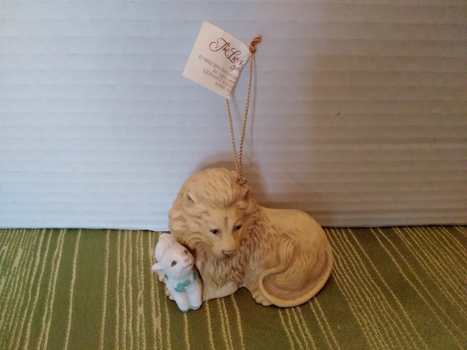 Christmas Ornament The Lion and The Lamb Vintage 1992 Brushcreek Creative