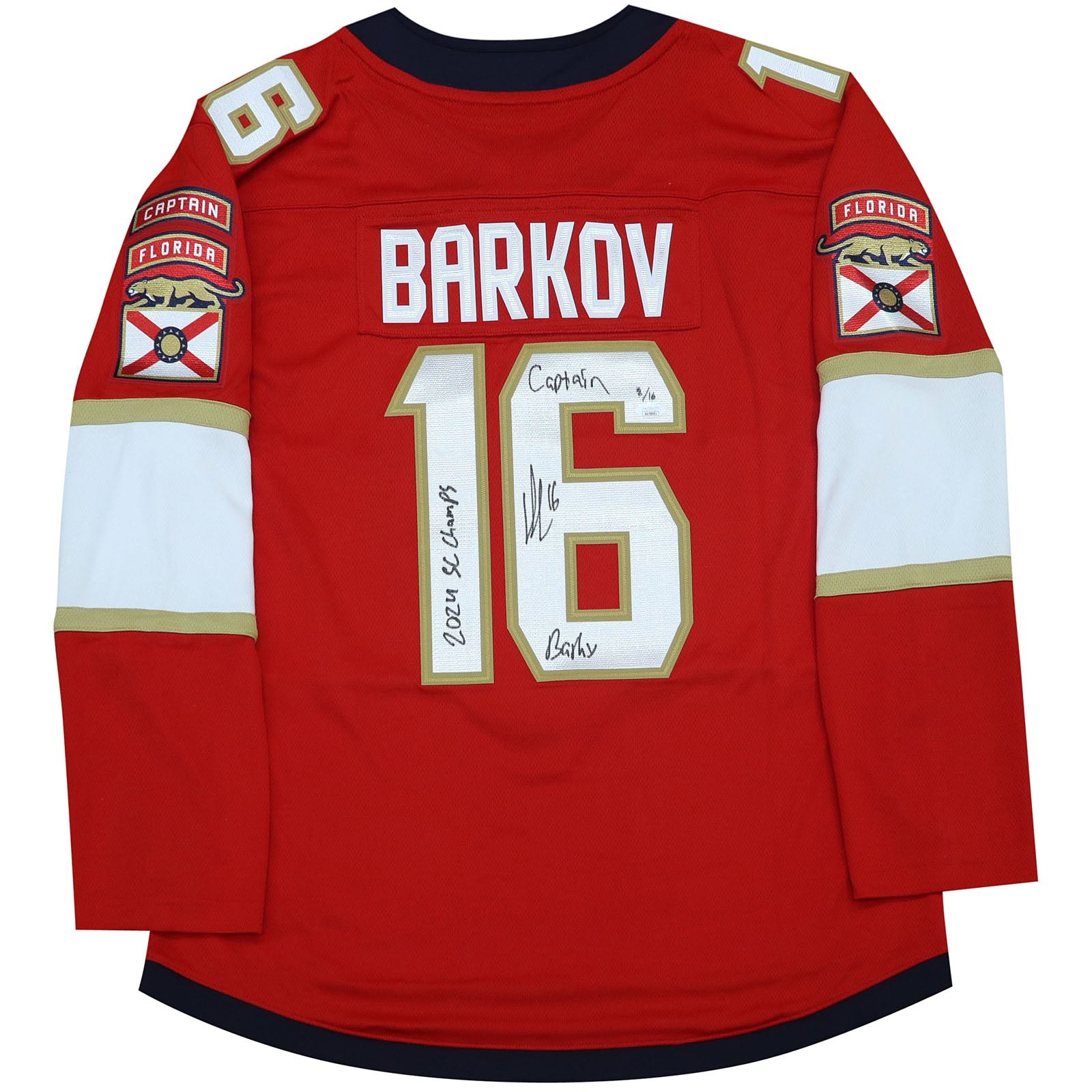 Aleksander Barkov Autographed Florida Panthers (Red #16) Breakaway Hockey Jersey