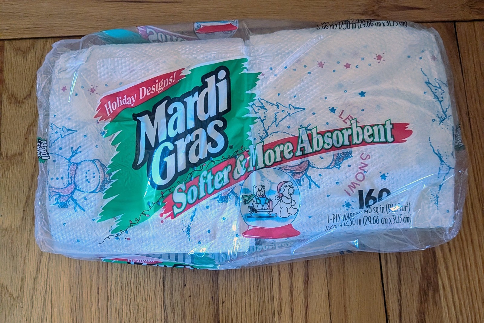 NOS Vintage Christmas Mardi Gras Snowman 